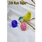 Zilli Muhabbet Kusu, Papagan Oyun Topu 3 Adet
