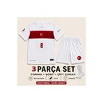 ZİLONG TÜRKİYE BEYAZ ARDA GULER 8 MİLLİ TAKIM ÇOCUK FUTBOL FORMASI 3 PARÇA ( FORMA + ŞORT + ÇORAP )