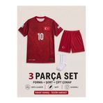 ZİLONG TÜRKİYE KIRMIZI ARDA GULER 8 MİLLİ TAKIM ÇOCUK FUTBOL FORMASI 3 PARÇA ( FORMA + ŞORT + ÇORAP )