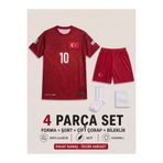 ZİLONG TÜRKİYE KIRMIZI ARDA GULER 8 MİLLİ TAKIM ÇOCUK FUTBOL FORMASI 4 PARÇA ( FORMA + ŞORT + ÇORAP + BİLEKLİK )