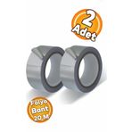 zimak Alüminyum Folyo Bant 44 mm x 20 Metre Sızdırmaz Yanmaz Soba Borusu Bandı (2 Adet)