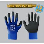 Zimak EL-154 Sandy Finish Mavi Eldiven 10 Numara (12 Çift)