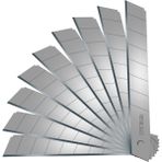 Zimak Geniş Maket Bıçağı Yedeği 10'lu 100x18 mm Gümüş Renkli Keskin Bıçaklar