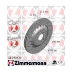Zimmermann 150.2909.70 Fren Diski Arka Sol Bmw M5 F10 M6 F12 F13 F06 Havalı Delikli Çift Parçalı 34112284103