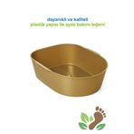 Zimpfile Pedikür Ayak Leğeni - Dayanıklı Enjeksiyon Plastik - Gold Renk