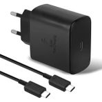 Zimutech Samsung Galaxy S24 / S25 Ultra Uyumlu 45 Watt Hızlı Şarj Aleti Type-C Adaptör ve Kablo - Siyah