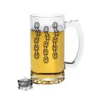 Zincir Baskılı Bira Bardağı - Bira Bardağı