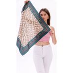 Zincir Desenli Model Fular Bandana Şal Estascarf 70X70 cm - Renkli