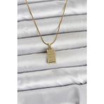 Zincir Gold Renk Külçe Altın Model Kadın Kolye - Ebj260411w41819