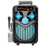 Zineets Işıklı Büyük Boy Party Box Bluetooth Hoparlör Taşınabilir Şarjlı Ses Sistemi Radyolu Karaoke BASS+