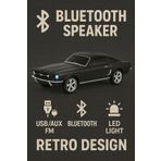 Zineets Klasik Nostalji Araba Görünümlü Bluetooth Hoparlör Speaker 10w Output Tws Fm Radyo Sd Kart Usb