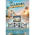 Zineets Taşınabilir Retro Oyun Konsolu | 10.000+ Oyun Yüklenebilir Seri 2 Kişilik HD Ekran Game Stick