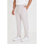 Zinox Erkek Bel Lastikli Bağcıklı Duble Paça Slim Fit Jogger Pantolon - Gri - 2XL