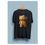 zip moda Ayı Teddy Tasarım Baskılı Oversize Tişört