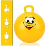 Zıp Zıp Pilates Topu Çocuk Zıplama Topu 50 cm 90 kg Taşıma Kapasitesi Azaklı - Sarı