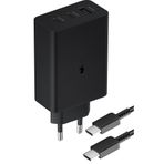 Zipax 65W PD Hızlı Şarj Aleti, USB-C Girişli, iPad Lenovo Asus Huawei Xiaomi Casper ile Uyumlu, Siyah