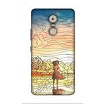 Zipax 8932 Lenovo K6 Note Lenova Günbatımı Baskılı Uyumlu Silikon Kılıf