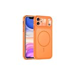 Zipax Apple iPhone 11 ile Uyumlu Kılıf, M-Safe Şarj Özellikli, Kamera Korumalı, Turuncu