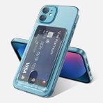 Zipax Apple iPhone 11 Kılıf Ensa Kartlıklı Şeffaf Silikon Kapak