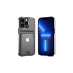 Zipax Apple iPhone 13 Pro Kılıf Ensa Kartlıklı Şeffaf Silikon Kapak
