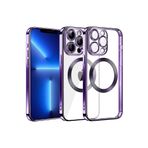 Zipax Apple İphone 13 Pro Max İle Uyumlu Kılıf Kamera Korumalı Silikon Kapak Azn Slot Mor