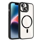 Zipax Apple iPhone 13 Uyumlu Kılıf, MagSafe Şarj Özellikli, Lensli Stand, Şeffaf, Siyah