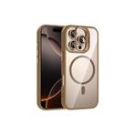 Zipax Apple İphone 15 Pro Max İle Uyumlu Kılıf Kamera Standlı Lens Koruyucu Hediyeli Zr Etro Gold