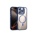 Zipax Apple İphone 15 Pro Max İle Uyumlu Kılıf Kamera Standlı Lens Koruyucu Hediyeli Zr Etro Lacivert