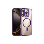Zipax Apple İphone 15 Pro Max İle Uyumlu Kılıf Kamera Standlı Lens Koruyucu Hediyeli Zr Etro Mor