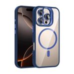 Zipax Apple iPhone 15 Pro Max ile Uyumlu Kılıf, MagSafe Şarj Özellikli, Lensli Stand, Lacivert