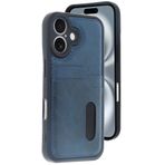 Zipax Apple İphone 16 İle Uyumlu Kılıf Kartlıklı Silikon Kapak Azn Sara Lacivert