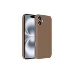 Zipax Apple İphone 16 Plus İle Uyumlu Kılıf Kamera Korumalı Gizli Kartlık Hazneli Zr Vitra Kahverengi140