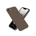 Zipax Apple İphone 16E İle Uyumlu Kılıf Soft Silikon Kapak Azn First Kahverengi