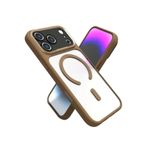 Zipax Apple iPhone 17 Pro ile Uyumlu Kılıf, Kahverengi, Kamera Kontrolü Düğmesi, Şarj Özellikli