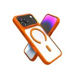 Zipax Apple iPhone 17 Pro Uyumlu Kılıf, Kamera Kontrolü Düğmesi, Turuncu