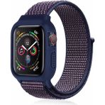 Zipax Apple Watch 38 mm Hasırlı Cırtcırtlı Kasalı Kordon 2/3/4/5/6/7/8 Azn-Kasalı