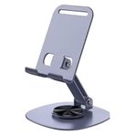 Zipax Galaxy Tab İle Uyumlu S2 Sm T810 T710 T813 Masaüstü Metal Stand 360 Sz Hr87 Gri