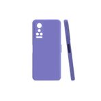 Zipax General Mobile 22 Pro İle Uyumlu Kılıf Soft Silikon Zr Bye + Kablo Koruyucu Ekran Gm Lila
