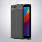 Zipax Huawei Y6 2018 Kılıf Deri Görünümlü Silikon Zipax-Zr-Niss