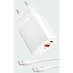 Zipax Ipad Lenovo Asus Huawei Xiaomi Casper Type-C Pd 38W Turbo Hızlı Şarj Aleti Set SUBZ-SG76-CC - Subz-SG76-CC Beyaz