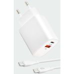 Zipax iPad Pro Air 4 11 12.9 13 Mini 6 7 Air 4 5 ile Uyumlu Type-C PD 38W Turbo Hızlı Şarj Aleti, Beyaz