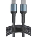 Zipax iPhone 15 16 16E 17 Pro Max Plus Hasırlı 60W Pd Şarj Data Kablosu 1.2m NF-CA78-AC - Azun-Ca78-AC Lacivert