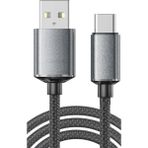 Zipax iPhone 15 16 16E 17 Pro Max Plus Hasırlı Type-C 3A Şarj Data Kablosu EAR-EC199-AC - Ear-Ec199-AC Gri