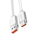 Zipax iPhone 15, 16, 16e, 17 Pro Max Plus ile Uyumlu Type-C 240W Hızlı Şarj Data Kablosu, Beyaz