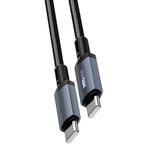 Zipax iPhone 15, 16, 16e, 17 Pro Max Plus ile Uyumlu Type-C PD 60W Hızlı Şarj Data Kablosu, Siyah