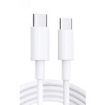 Zipax iPhone 15 16 16e 17 Pro Max Plus ile Uyumlu Type-C PD 60W Hızlı Şarj Kablosu, Beyaz