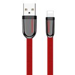 Zipax iPhone 6 7 8 11 12 13 14 X Xs Plus Pro Max ile Uyumlu Lightning Şarj Data Kablosu, 1,2 m, Kumaş Dokuma, Kırmızı