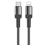 Zipax iPhone 6 7 8 11 12 13 14 X Xs Plus Pro Max ile Uyumlu Type-C to Lightning Şarj Data Kablosu, 27W, 1 Metre, Siyah