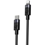 Zipax iPhone 6 Plus - 6s Plus Uyumlu 30W PD Lightning Şarj Data Kablosu, Type-C to Lightning, 1 Metre, Örgü Yapı, Siyah