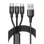 Zipax Lenovo Tab M10 M11 P11 K11 Plus Type-C/Micro Usb/ Lightning 3İn1 Şarj Kablosu 66W Subz-Cl99